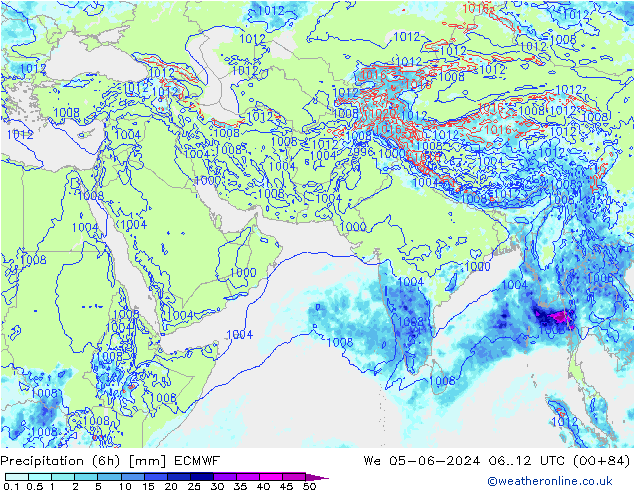 Z500/Rain (+SLP)/Z850 ECMWF St 05.06.2024 12 UTC