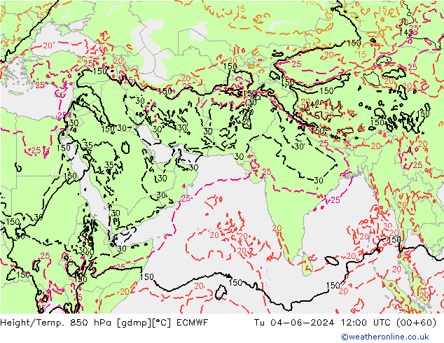 Z500/Rain (+SLP)/Z850 ECMWF  04.06.2024 12 UTC