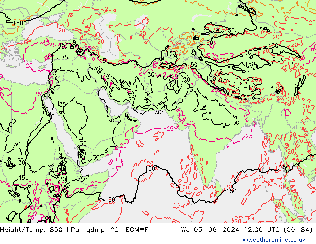 Z500/Rain (+SLP)/Z850 ECMWF St 05.06.2024 12 UTC