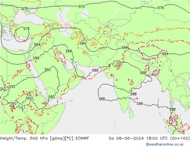 Z500/Rain (+SLP)/Z850 ECMWF ��� 08.06.2024 18 UTC