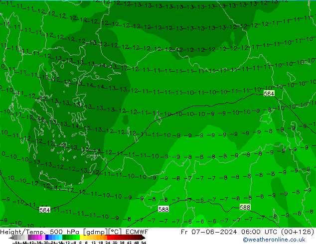 Z500/Rain (+SLP)/Z850 ECMWF пт 07.06.2024 06 UTC