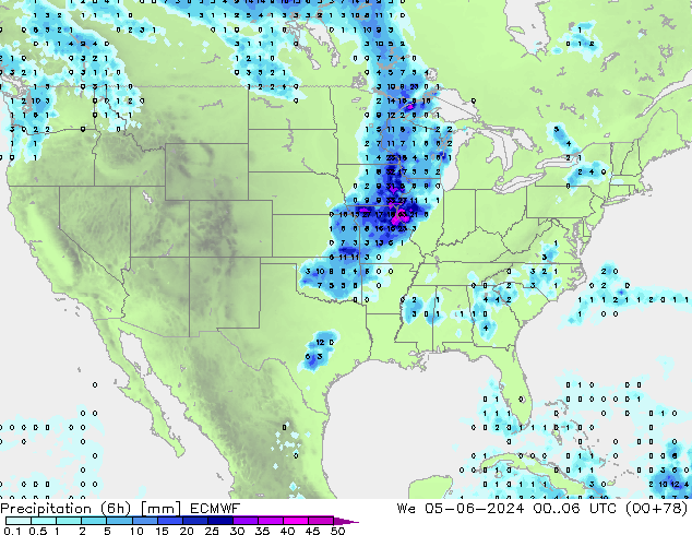 Z500/Regen(+SLP)/Z850 ECMWF wo 05.06.2024 06 UTC