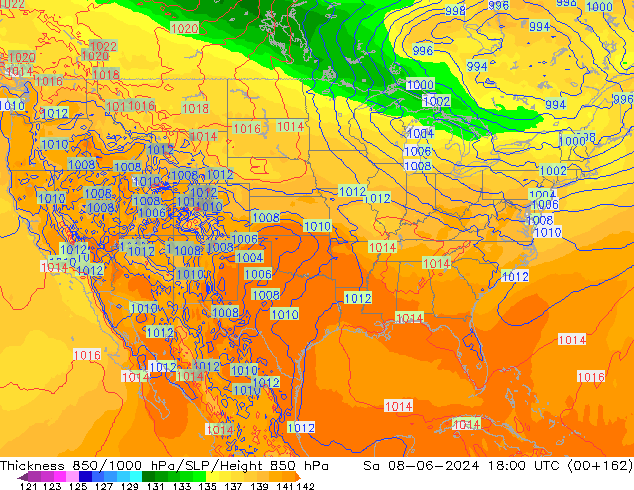 Thck 850-1000 hPa ECMWF So 08.06.2024 18 UTC