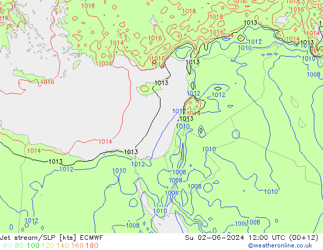 Jet stream/SLP ECMWF Su 02.06.2024 12 UTC