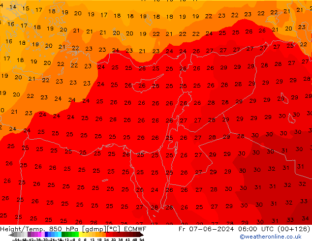 Z500/Rain (+SLP)/Z850 ECMWF Fr 07.06.2024 06 UTC