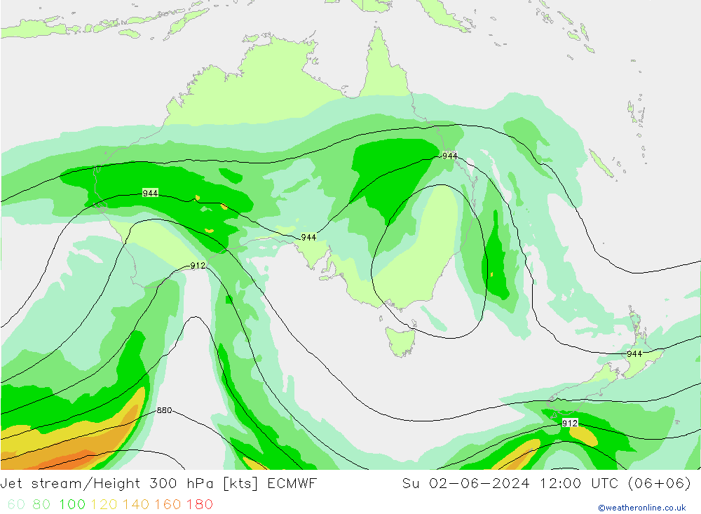 Corriente en chorro ECMWF dom 02.06.2024 12 UTC