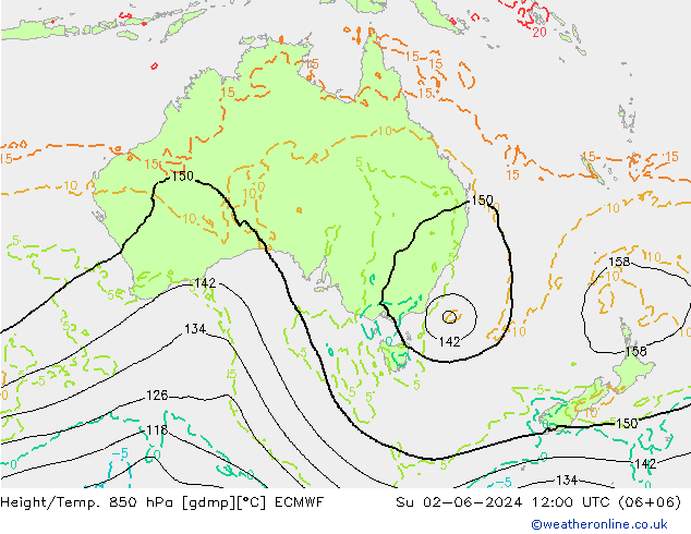 Z500/Rain (+SLP)/Z850 ECMWF Ne 02.06.2024 12 UTC