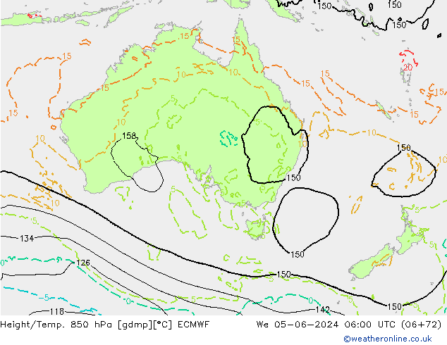 Z500/Rain (+SLP)/Z850 ECMWF St 05.06.2024 06 UTC