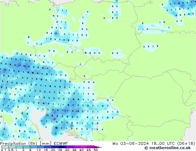 Z500/Yağmur (+YB)/Z850 ECMWF Pzt 03.06.2024 00 UTC