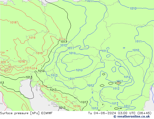 приземное давление ECMWF вт 04.06.2024 03 UTC