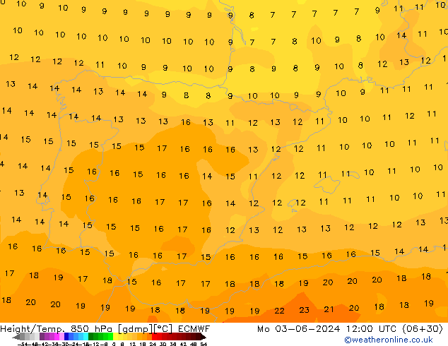 Z500/Rain (+SLP)/Z850 ECMWF Seg 03.06.2024 12 UTC