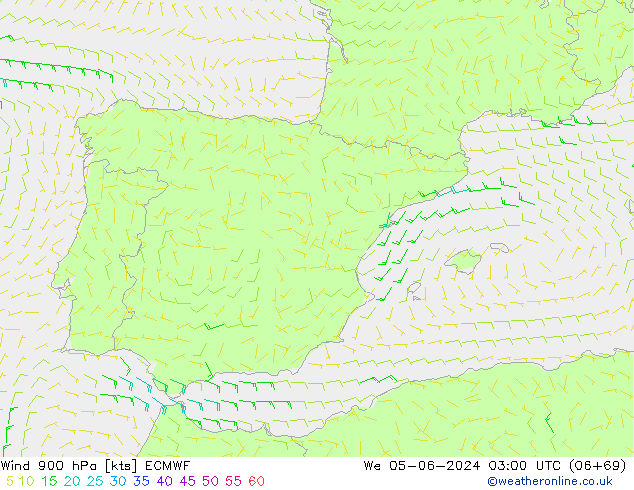 Wind 900 hPa ECMWF We 05.06.2024 03 UTC