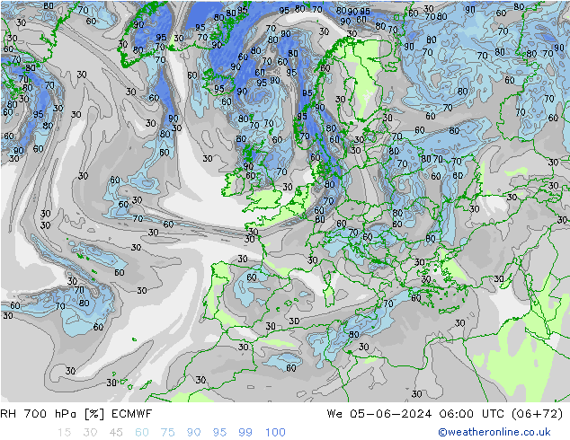 RV 700 hPa ECMWF wo 05.06.2024 06 UTC