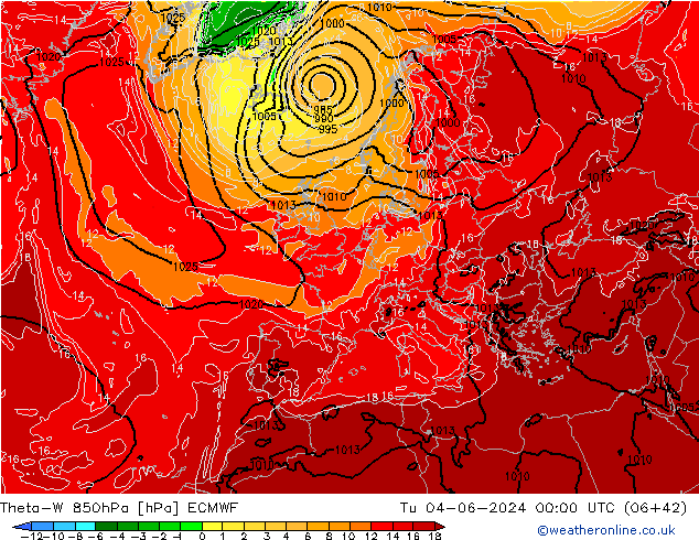 Theta-W 850hPa ECMWF mar 04.06.2024 00 UTC