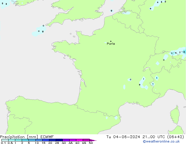 Niederschlag ECMWF Di 04.06.2024 00 UTC