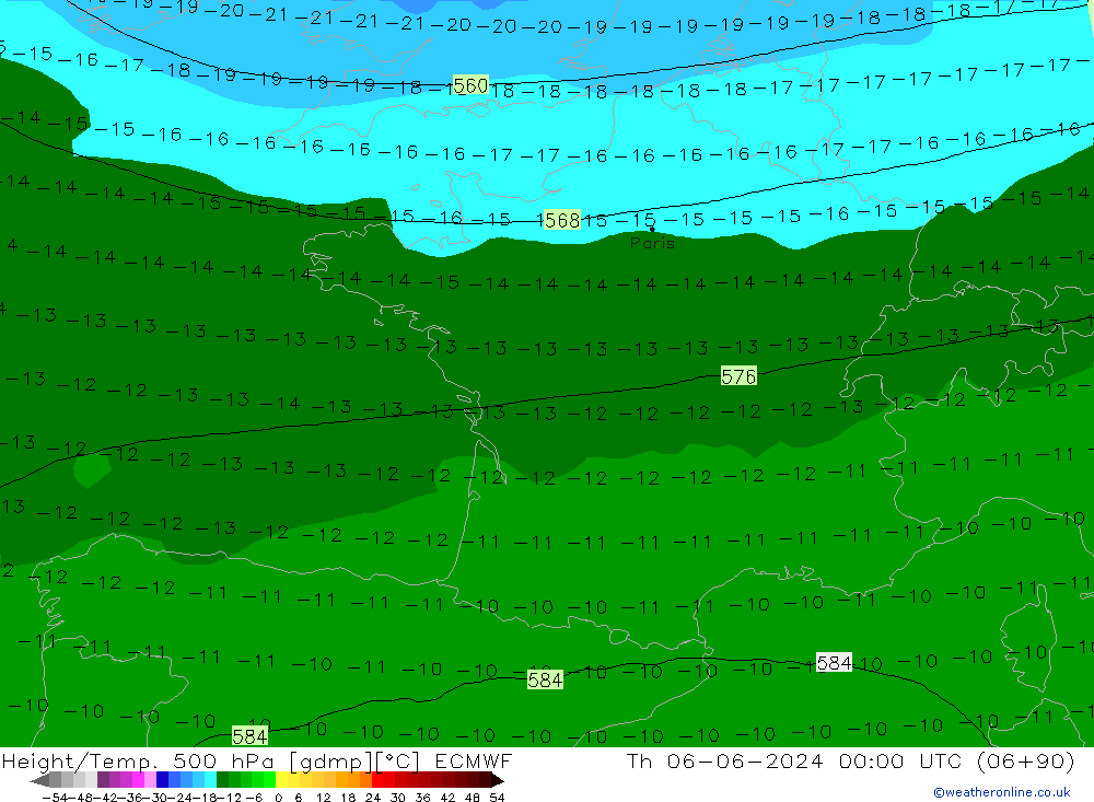 Z500/Rain (+SLP)/Z850 ECMWF  06.06.2024 00 UTC