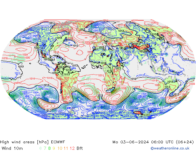 High wind areas ECMWF Mo 03.06.2024 06 UTC