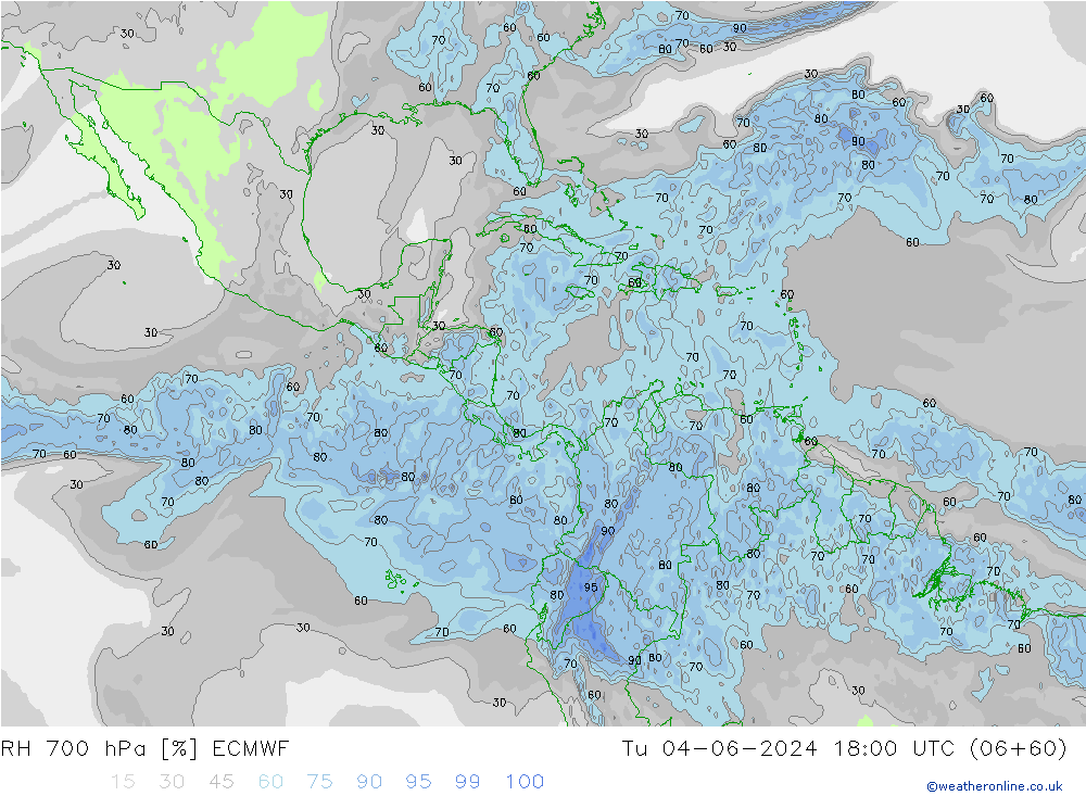 RV 700 hPa ECMWF di 04.06.2024 18 UTC