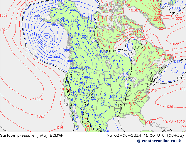 Surface pressure ECMWF Mo 03.06.2024 15 UTC