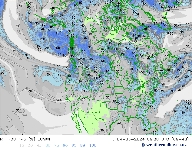 700 hPa Nispi Nem ECMWF Sa 04.06.2024 06 UTC