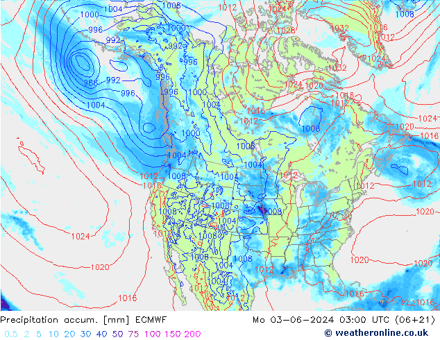 Precipitation accum. ECMWF Seg 03.06.2024 03 UTC