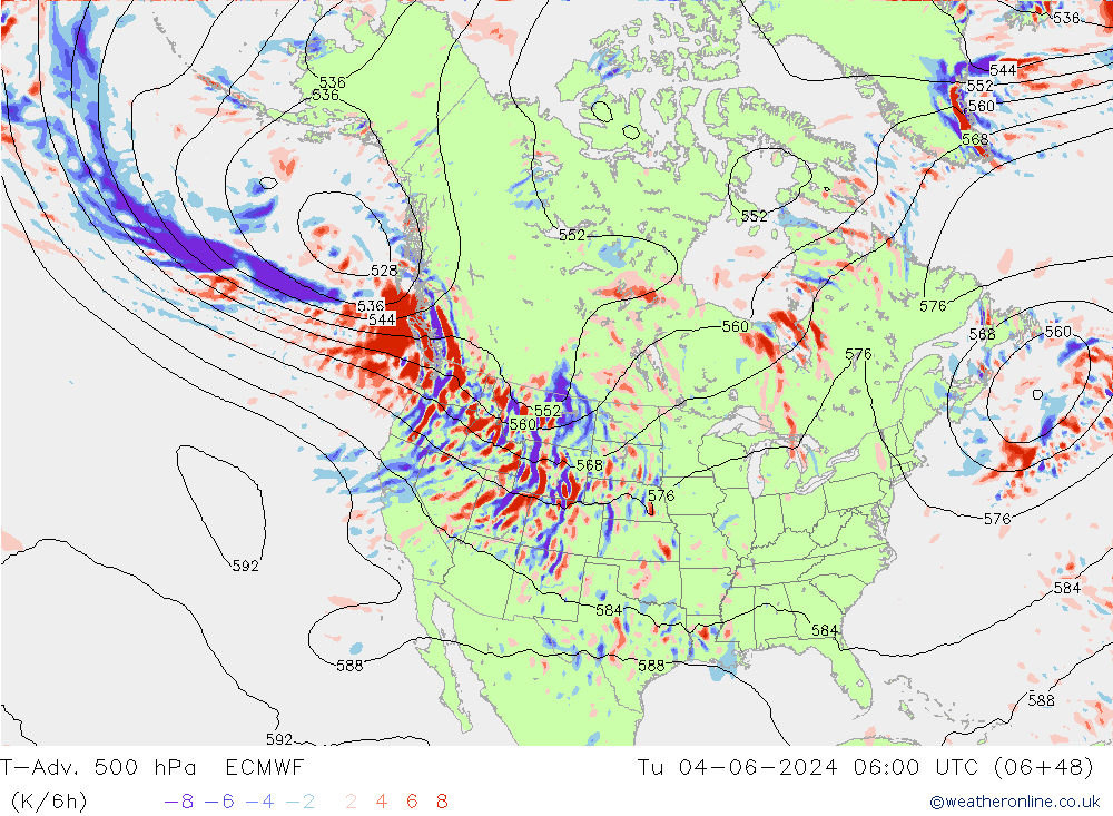 T-Adv. 500 hPa ECMWF mar 04.06.2024 06 UTC