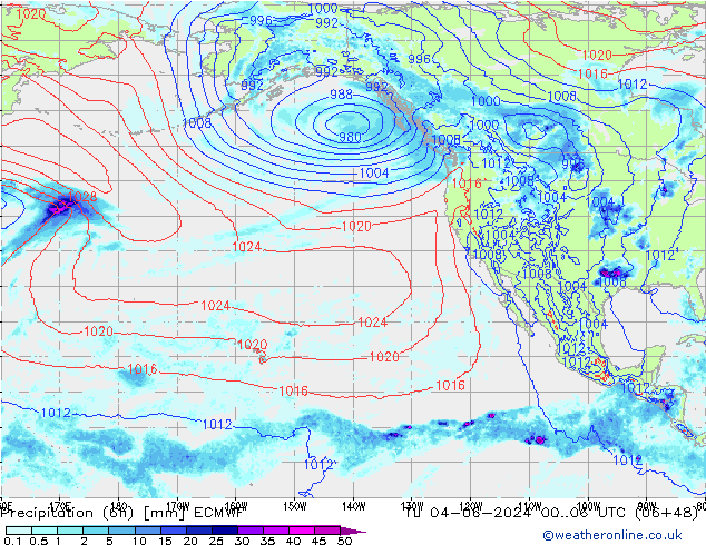 Z500/Rain (+SLP)/Z850 ECMWF mar 04.06.2024 06 UTC