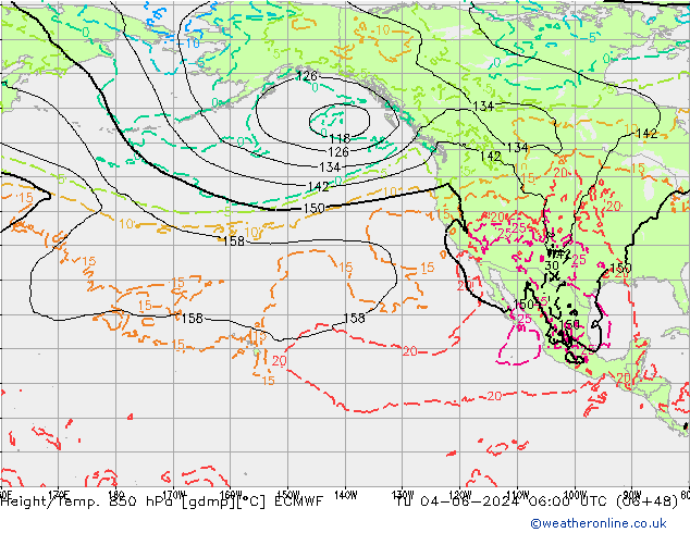 Z500/Rain (+SLP)/Z850 ECMWF mar 04.06.2024 06 UTC