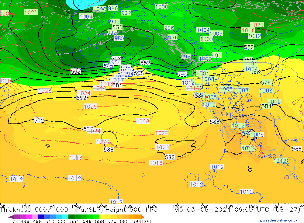 Thck 500-1000hPa ECMWF lun 03.06.2024 09 UTC