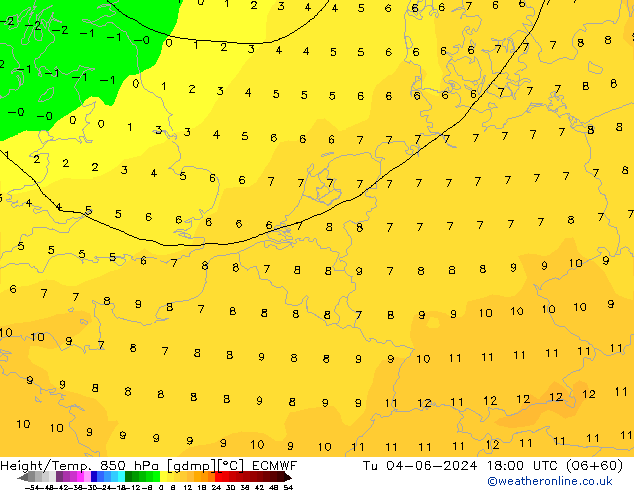 Z500/Rain (+SLP)/Z850 ECMWF mar 04.06.2024 18 UTC