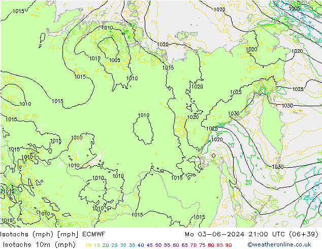 Isotachs (mph) ECMWF  03.06.2024 21 UTC