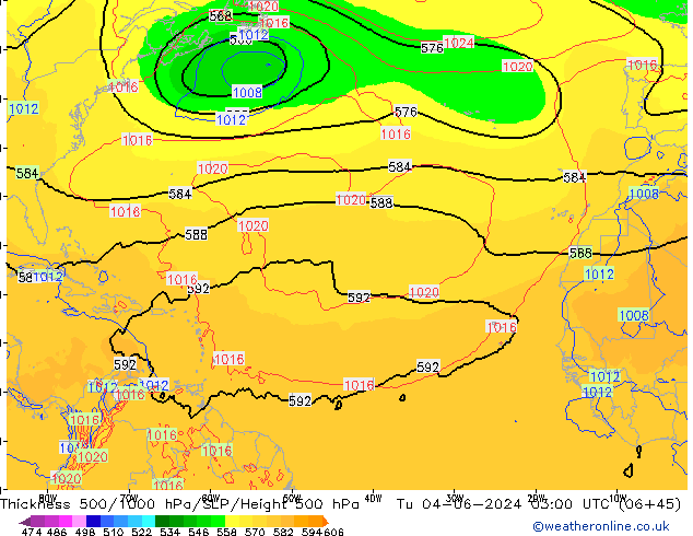 Thck 500-1000hPa ECMWF Út 04.06.2024 03 UTC