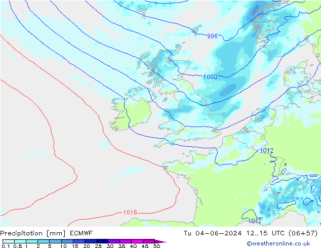 осадки ECMWF вт 04.06.2024 15 UTC