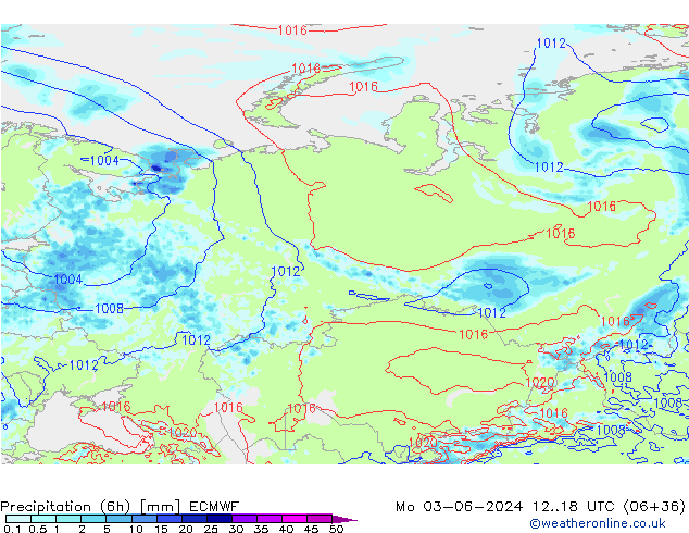 Z500/Rain (+SLP)/Z850 ECMWF lun 03.06.2024 18 UTC