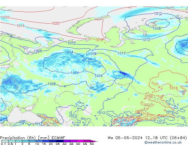 Z500/Rain (+SLP)/Z850 ECMWF We 05.06.2024 18 UTC