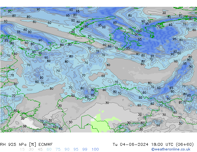 RH 925 hPa ECMWF mar 04.06.2024 18 UTC