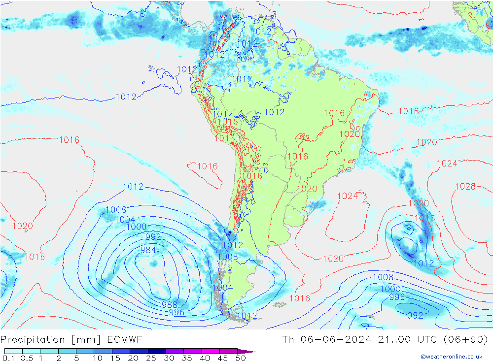 Precipitación ECMWF jue 06.06.2024 00 UTC