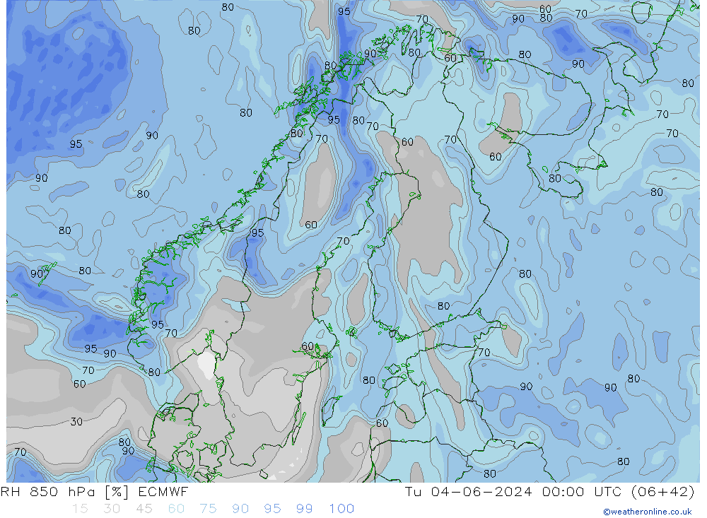 RV 850 hPa ECMWF di 04.06.2024 00 UTC