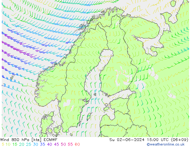 Wind 850 hPa ECMWF Su 02.06.2024 15 UTC