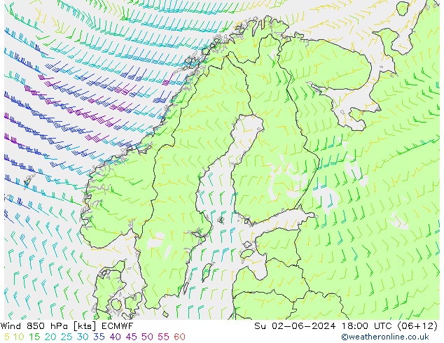 Wind 850 hPa ECMWF So 02.06.2024 18 UTC