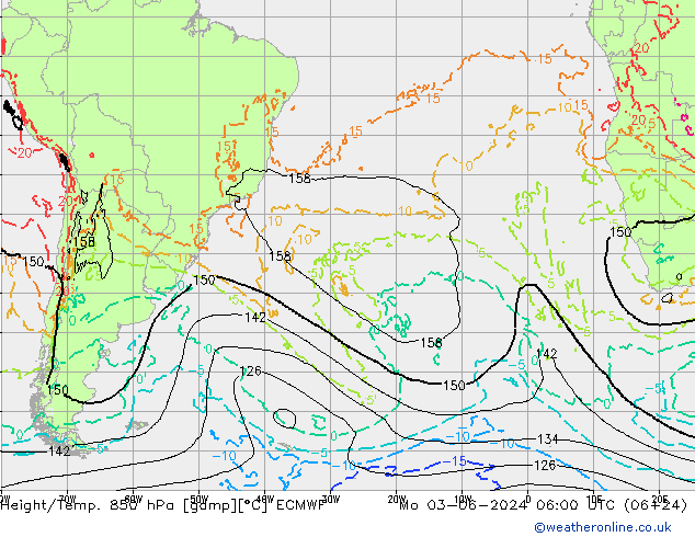 Z500/Rain (+SLP)/Z850 ECMWF  03.06.2024 06 UTC