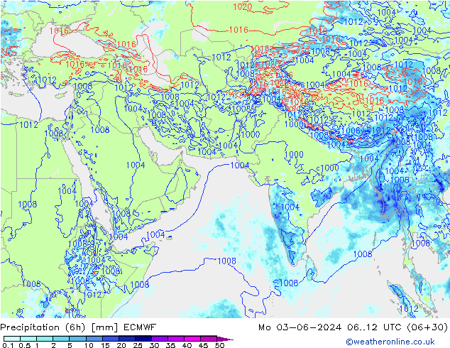 Z500/Regen(+SLP)/Z850 ECMWF ma 03.06.2024 12 UTC