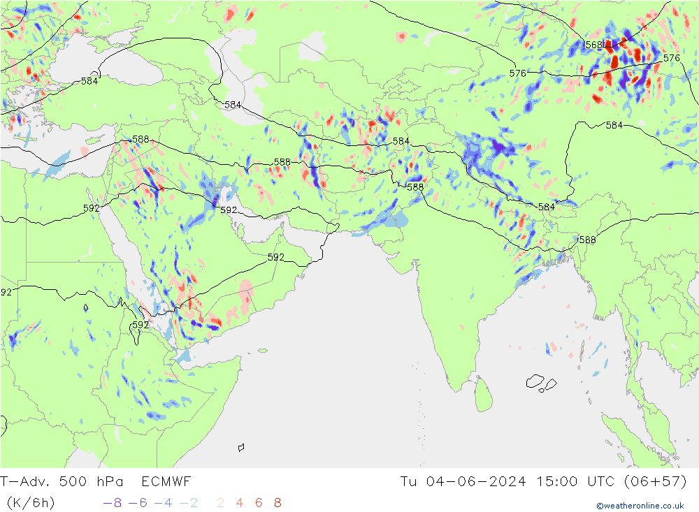 T-Adv. 500 hPa ECMWF di 04.06.2024 15 UTC