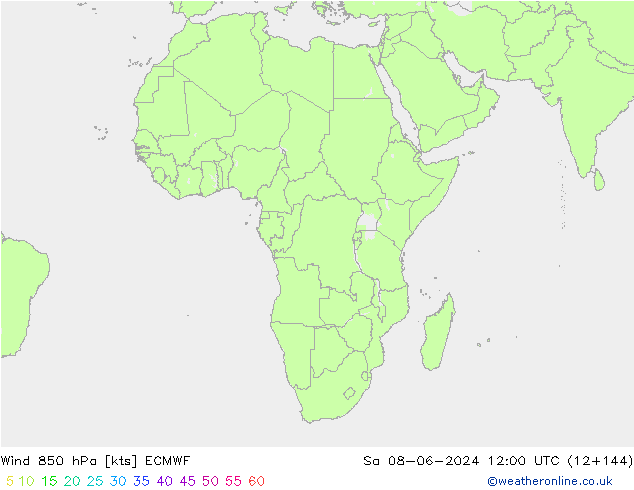 Wind 850 hPa ECMWF Sa 08.06.2024 12 UTC