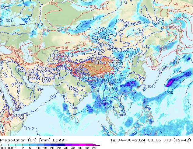 Z500/Rain (+SLP)/Z850 ECMWF mar 04.06.2024 06 UTC