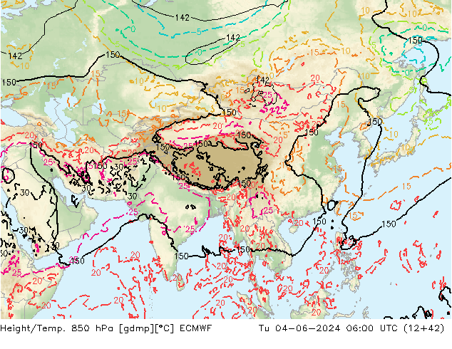 Z500/Rain (+SLP)/Z850 ECMWF mar 04.06.2024 06 UTC