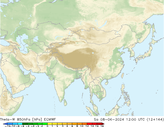 Theta-W 850hPa ECMWF Sa 08.06.2024 12 UTC