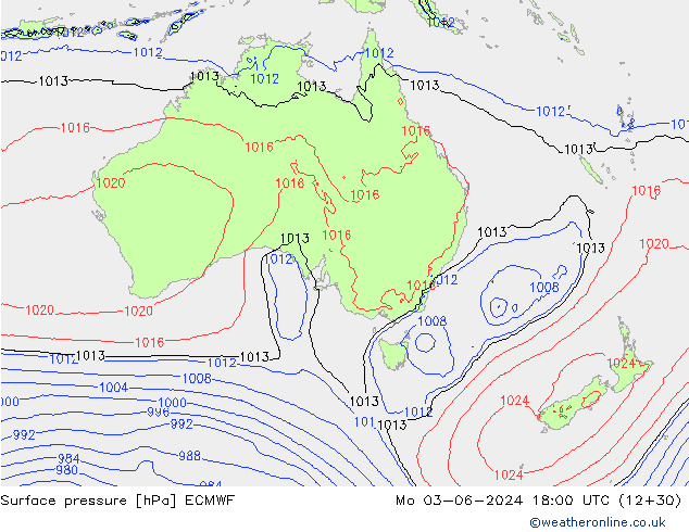 Luchtdruk (Grond) ECMWF ma 03.06.2024 18 UTC