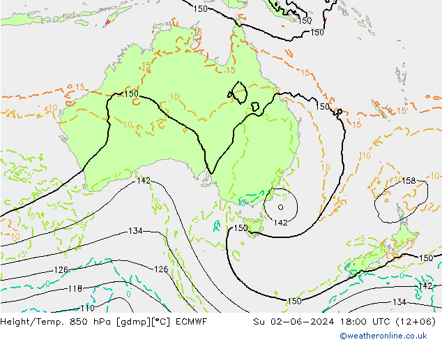 Z500/Rain (+SLP)/Z850 ECMWF So 02.06.2024 18 UTC