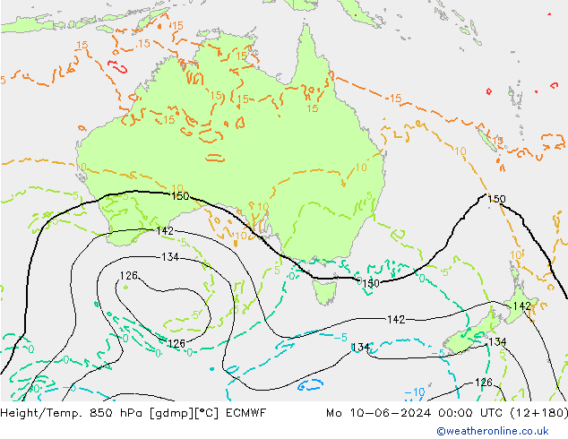 Hoogte/Temp. 850 hPa ECMWF ma 10.06.2024 00 UTC